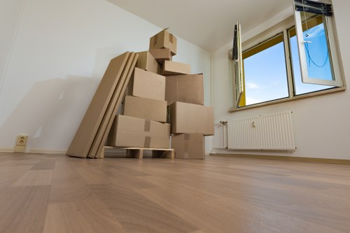 Moving van loaded for a flat or house removal in Stockwell