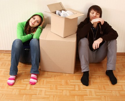 Careful wrapping and labelling of household items
