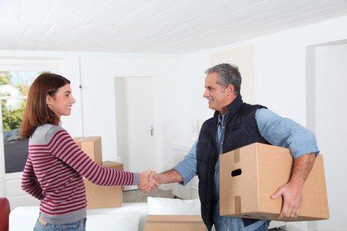 Careful loading of sofa and wardrobe for a local move