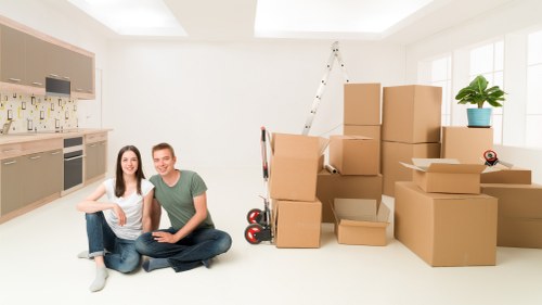Loading furniture into a removal van for a Stockwell move