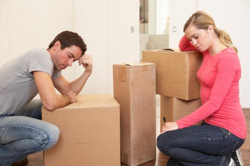 Unloading boxes and furniture into a new flat in Stockwell